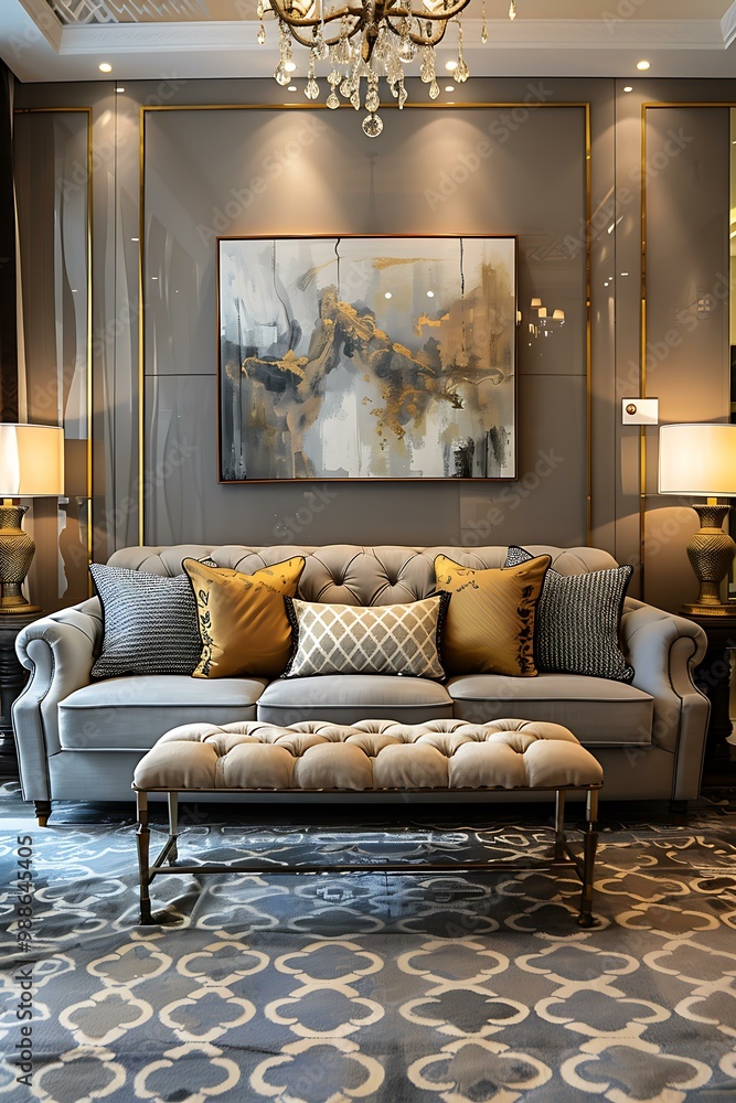 Luxurious Living Room with Sofa