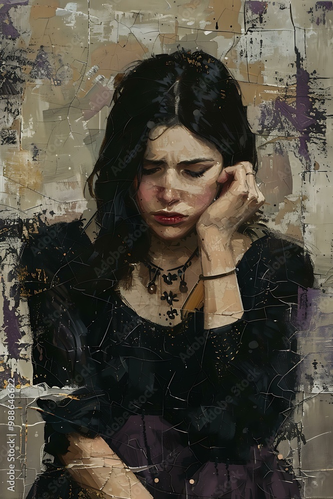Fototapeta premium portrait of a sad girl