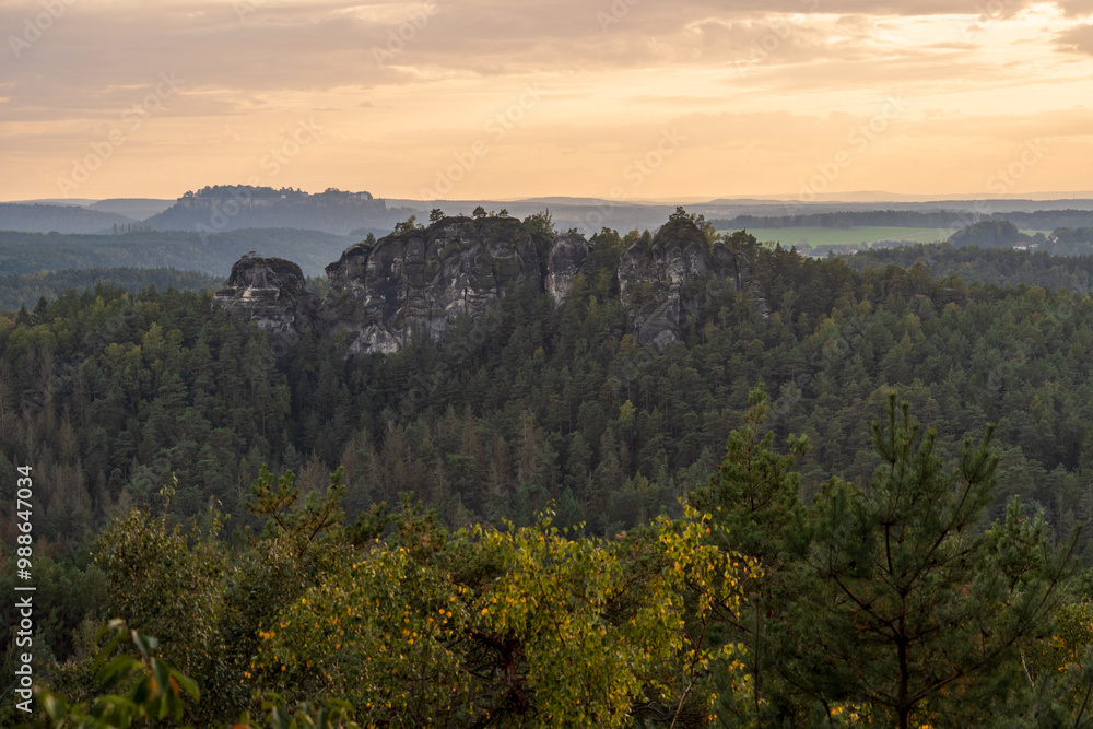 Fototapeta premium Saxon Switzerland National Park, or Nationalpark Sächsische Schweiz