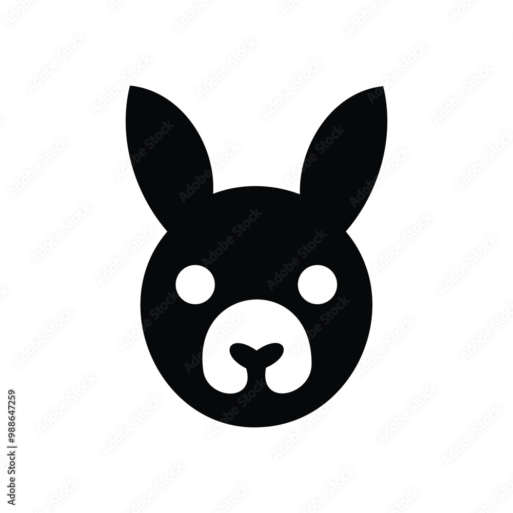 Vector file for a silhouetted animal icon Vector file for a silhouetted animal icon