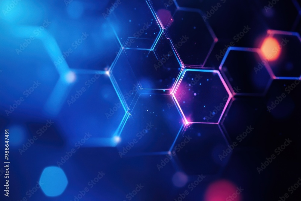 Futuristic hexagonal digital technology background Futuristic hexagonal digital technology background