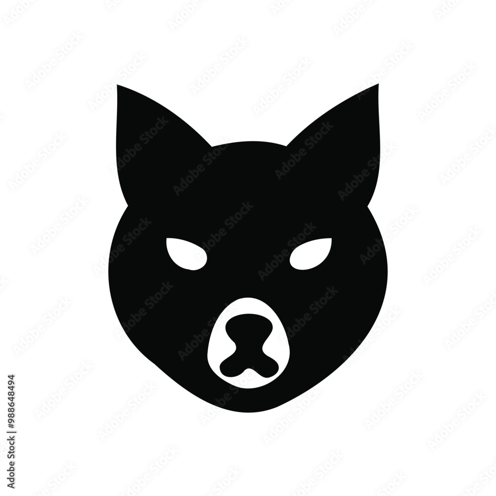 Vector file for a silhouetted animal icon Vector file for a silhouetted animal icon