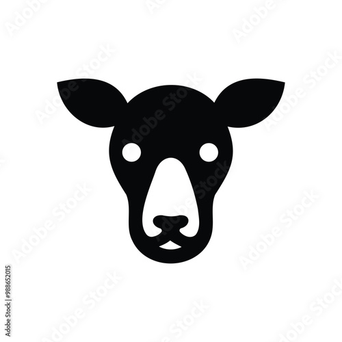 Vector file contains a silhouette of an animal icon