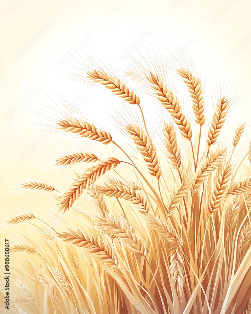 Golden wheat stalks on a soft background. Golden wheat stalks on a soft background.