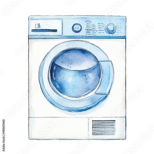 Dryer watercolor clipart illustration isolated