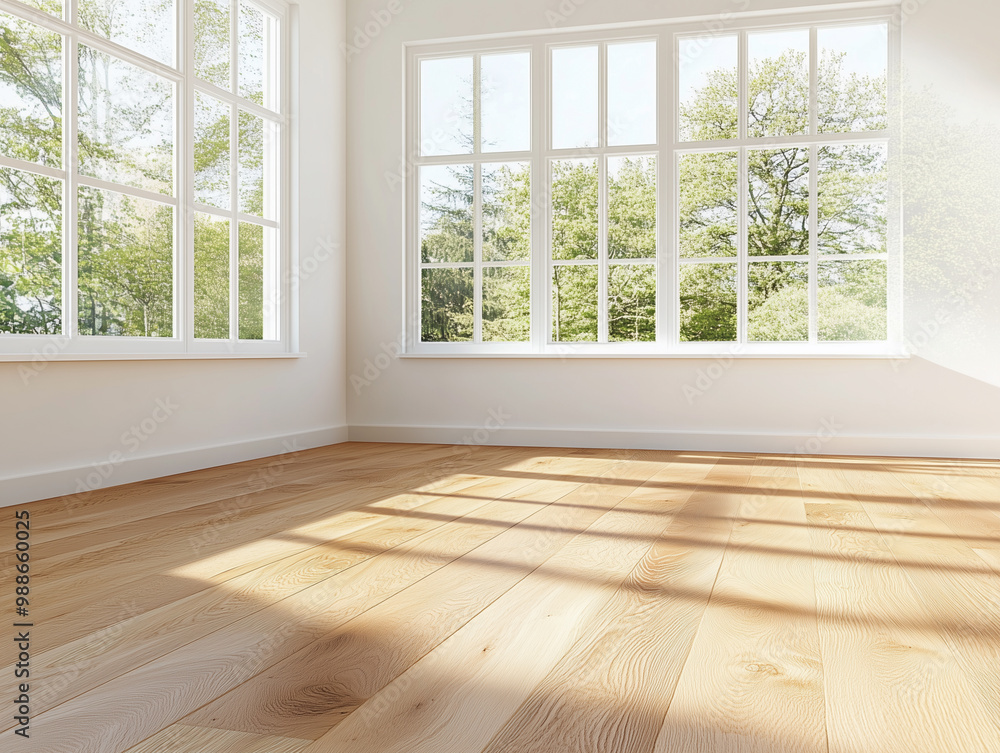 Fototapeta premium Three dimensional render of empty unfurnished room