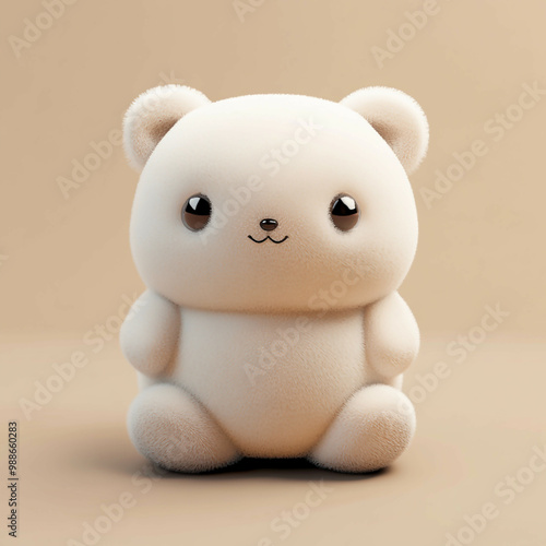 3D Plushie Icon: Soft Toy for Kids Illustration Logo