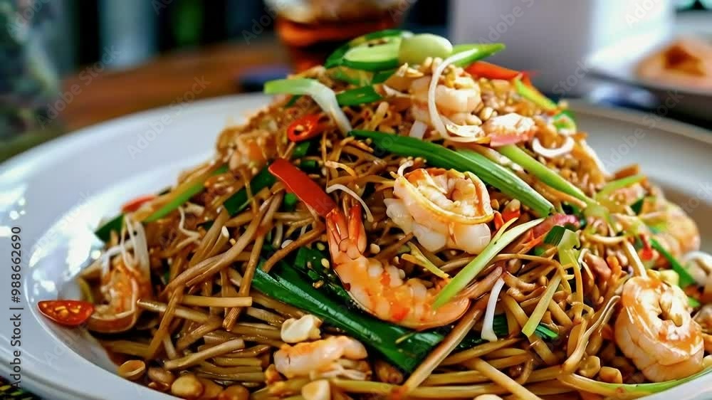 Stir-Fried Noodles with Shrimp and Vegetables, A Delicious and Easy Asian food Stir-Fried Noodles with Shrimp and Vegetables, A Delicious and Easy Asian food