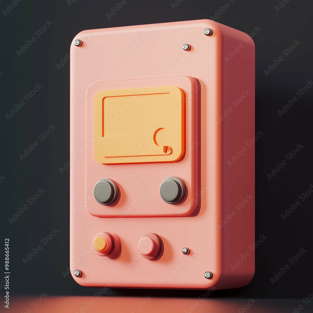 3D Box Icon: Secure Electrical Connections Illustration Logo 3D Box Icon: Secure Electrical Connections Illustration Logo