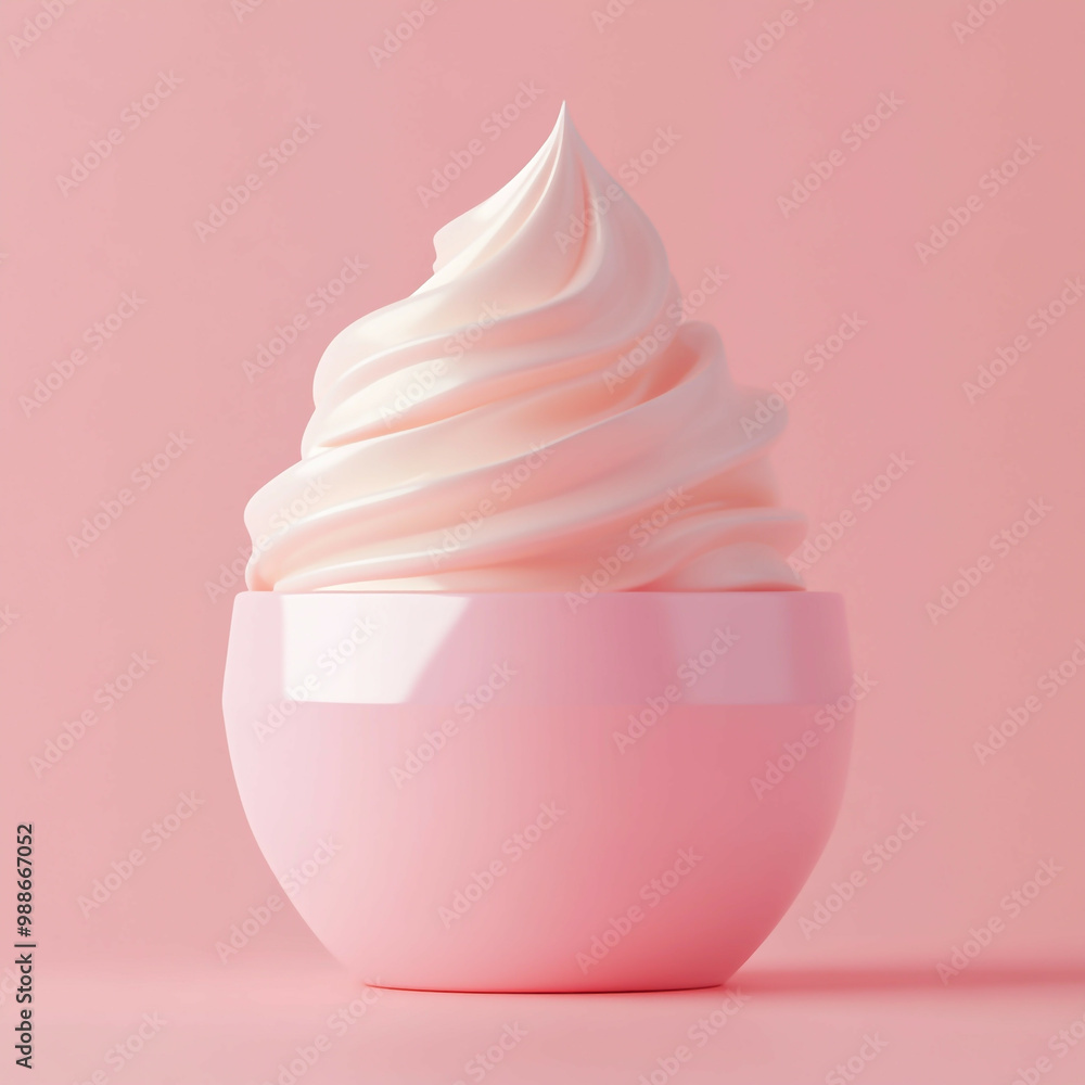 3D Cream Icon: Moisturizing Skin Care Illustration Logo 3D Cream Icon: Moisturizing Skin Care Illustration Logo
