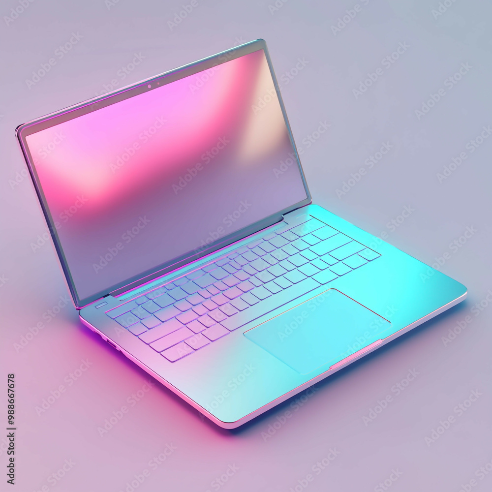 3D Laptop Icon: Portable Computing Device Illustration Logo 3D Laptop Icon: Portable Computing Device Illustration Logo