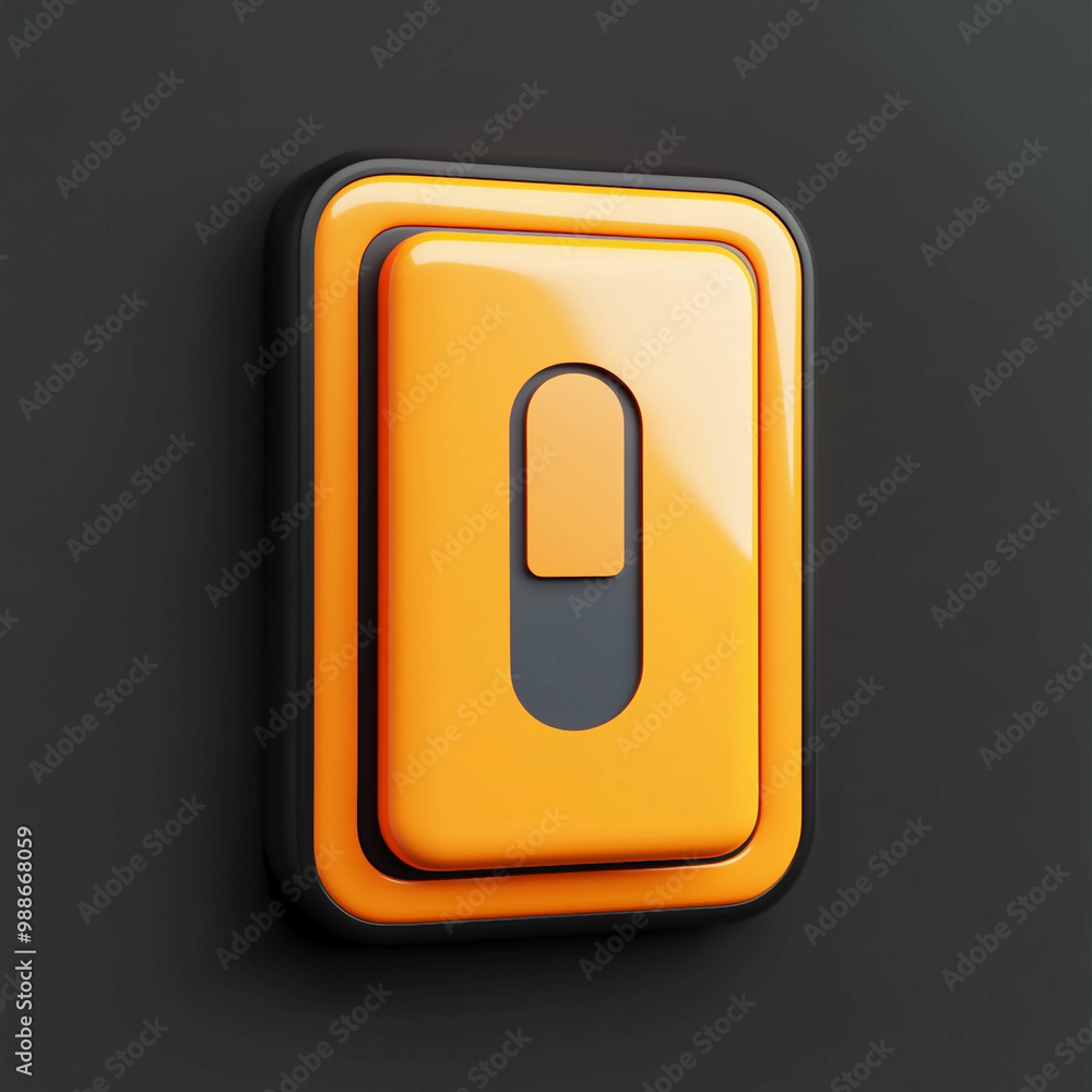 3D Switch Icon: Control Lighting with Ease Illustration Logo 3D Switch Icon: Control Lighting with Ease Illustration Logo