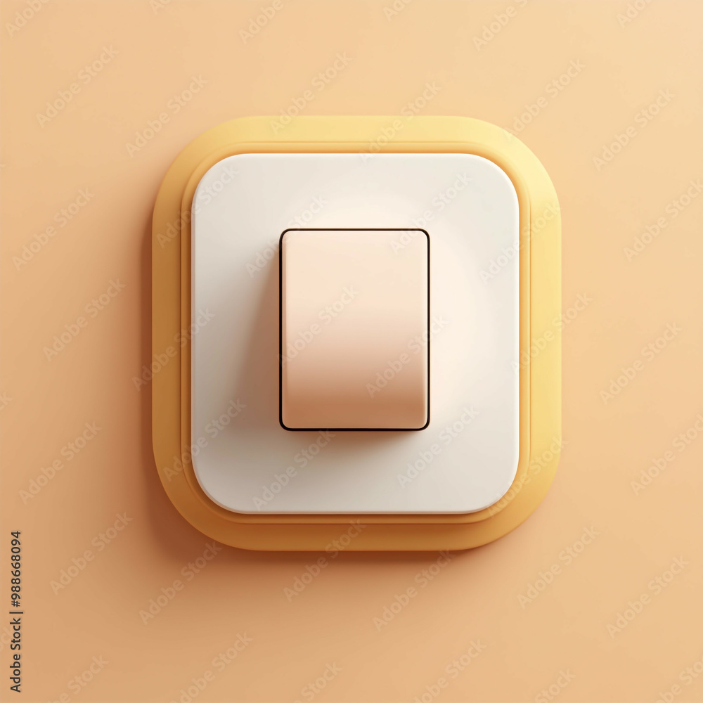 3D Switch Icon: Control Lighting with Ease Illustration Logo 3D Switch Icon: Control Lighting with Ease Illustration Logo