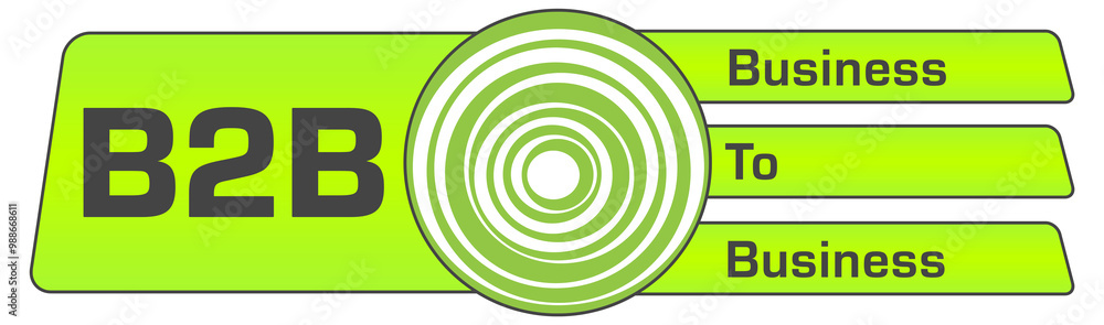 B2B - Business to Business Green Circular Boxes Horizontal B2B - Business to Business Green Circular Boxes Horizontal