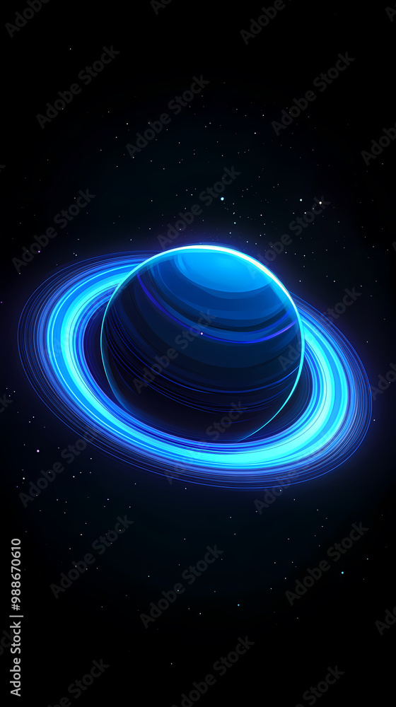 Glowing planet in a mysterious universe Glowing planet in a mysterious universe