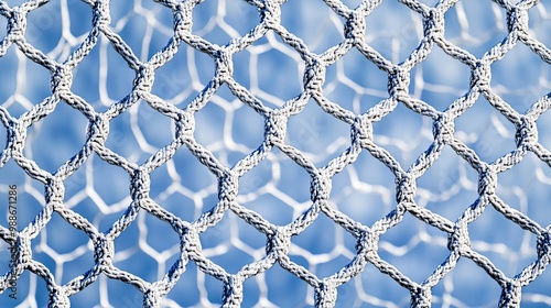 A repeating pattern of netting, perfect for designs like sports uniforms, soccer goals, or even basketball hoops. It's a versatile design that can be used as a background for sports-themed projects. photo