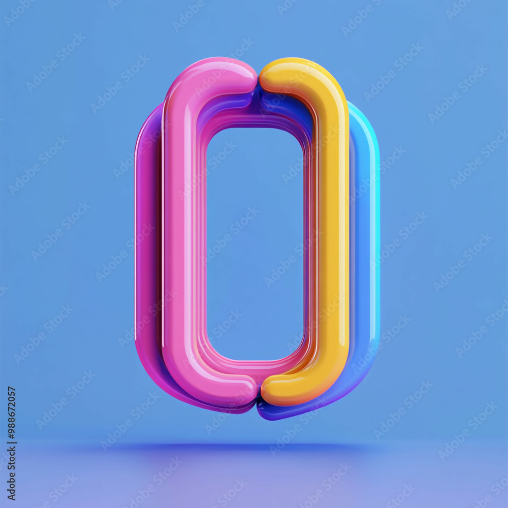 3D Paper Clip Icon: Organize Documents Together Illustration Logo 3D Paper Clip Icon: Organize Documents Together Illustration Logo