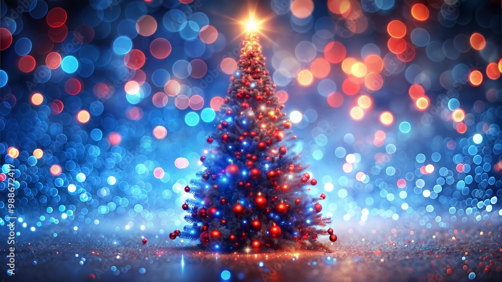 Fabulous Merry Abstract red blue bokeh sparkling spray circle Christmas tree ornaments background wallpaper snowflake Fabulous Merry Abstract red blue bokeh sparkling spray circle Christmas tree ornaments background wallpaper snowflake