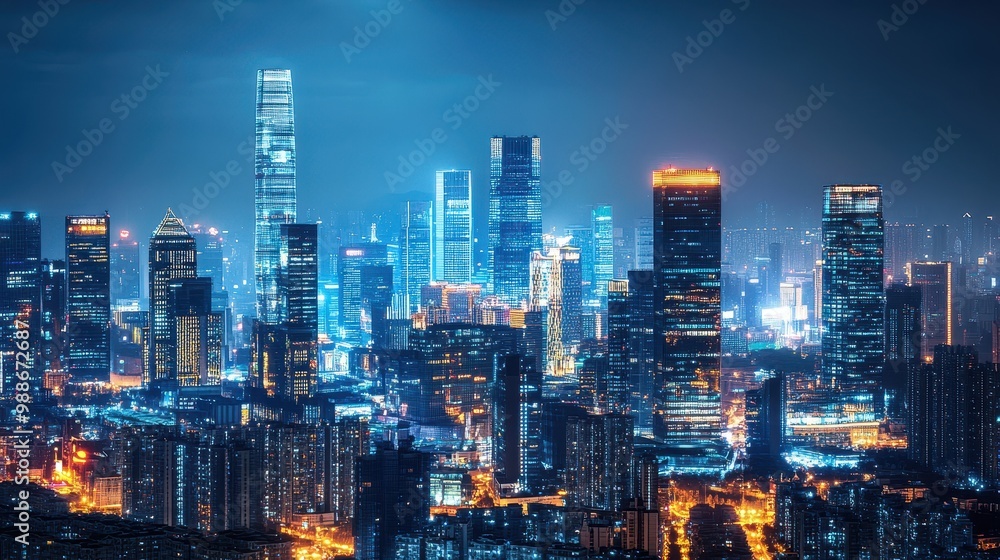 Mesmerizing Metropolis: A Dazzling Cityscape at Night Mesmerizing Metropolis: A Dazzling Cityscape at Night