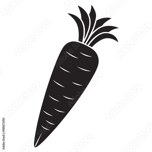 Vector art of carrot silhouettes illustration