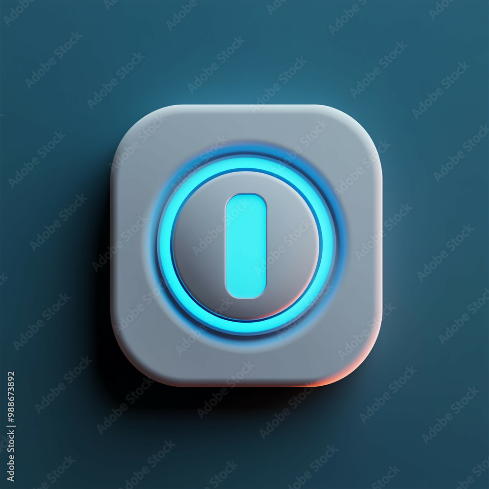 3D Switch Icon: Control Electrical Power Illustration Logo 3D Switch Icon: Control Electrical Power Illustration Logo