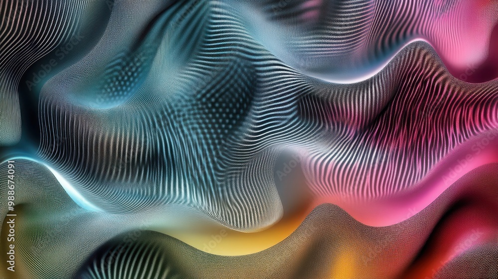 Captivating Chromatic Curves: A Digital Art Masterpiece Captivating Chromatic Curves: A Digital Art Masterpiece