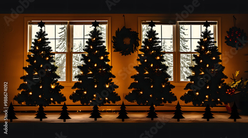 chritmas tree2 silhouettes photo