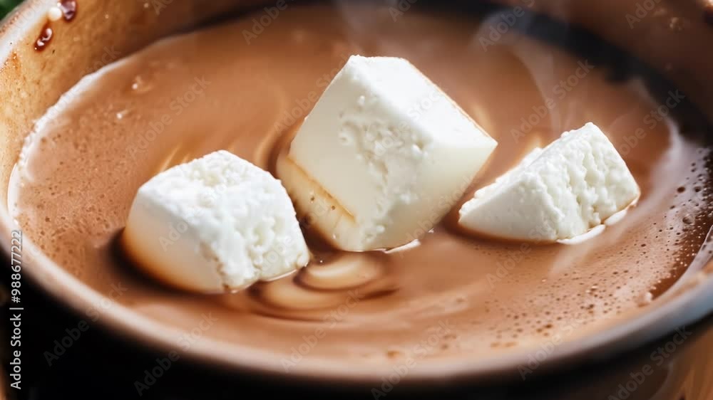 Savoring a steaming mug of hot chocolate with marshmallows on a cold winter day, feeling cozy and warm as the flavors melt in your mouth Savoring a steaming mug of hot chocolate with marshmallows on a cold winter day, feeling cozy and warm as the flavors melt in your mouth