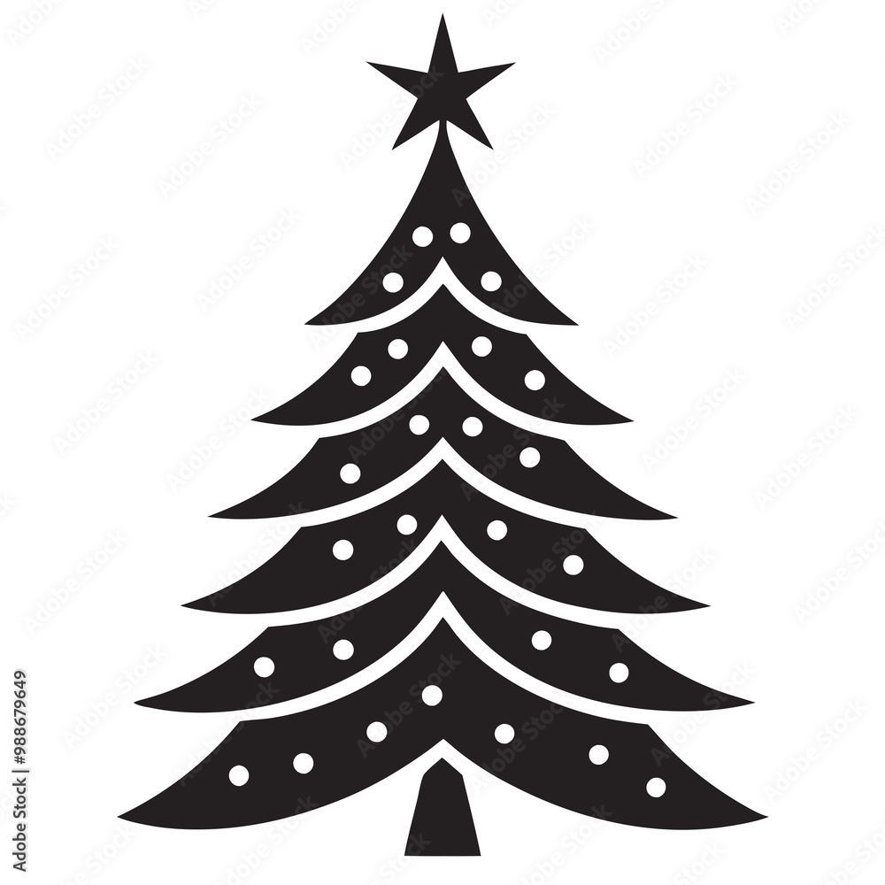 Christmas Tree Icons Vector Illustrations for Holiday Designs Christmas Tree Icons Vector Illustrations for Holiday Designs