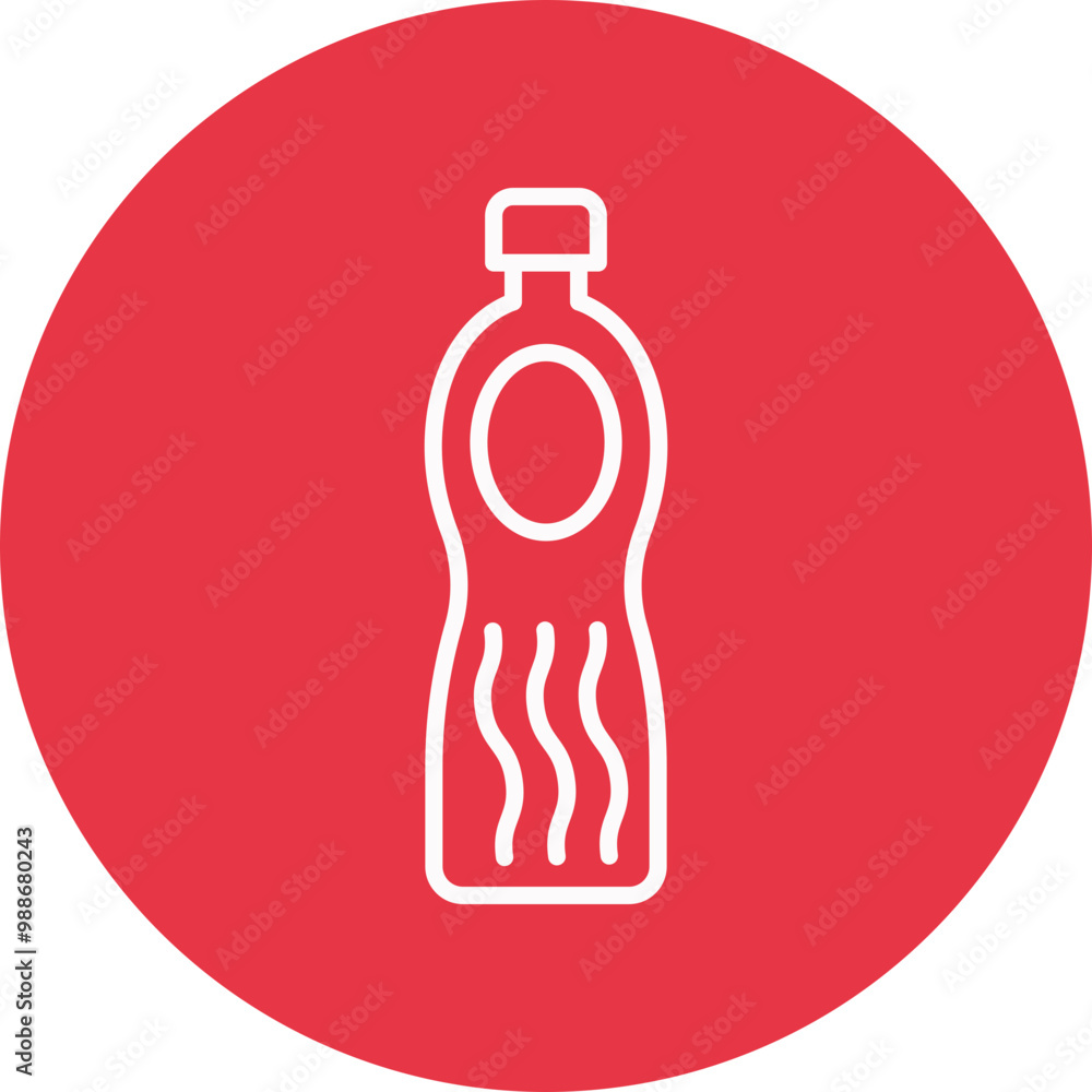 Water Bottle line circle icon Water Bottle line circle icon