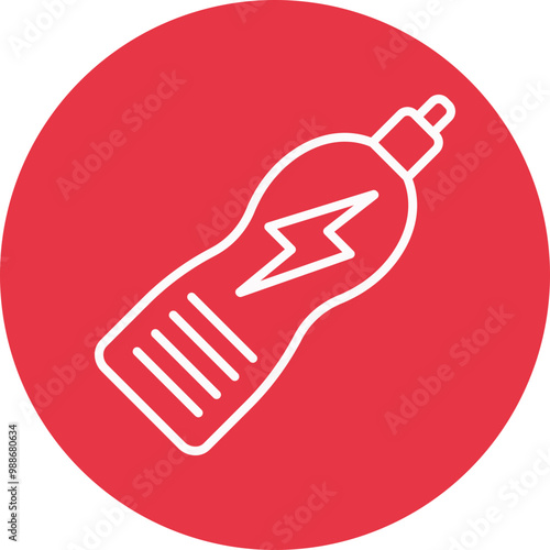 Sports Drink line circle icon
