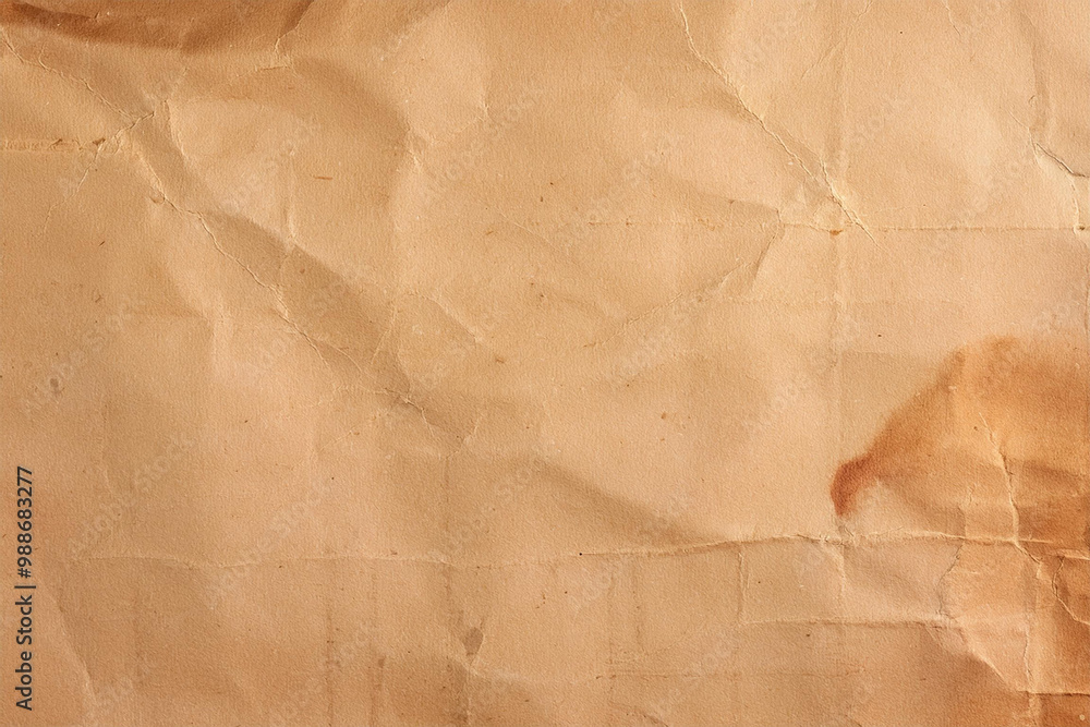 Fototapeta premium Aged and recycled soft brown paper texture design background.