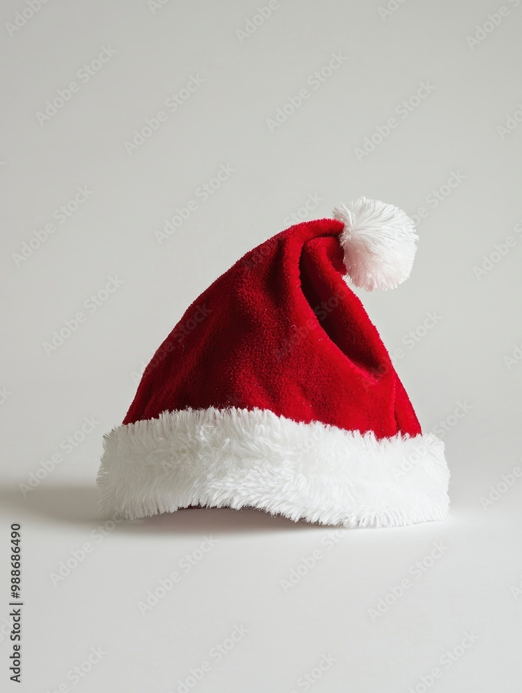 Santa Claus's cap with a white background. with generative ai Santa Claus's cap with a white background. with generative ai
