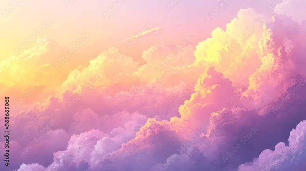 Dreamy Sunset Clouds in Pastel Hues Dreamy Sunset Clouds in Pastel Hues
