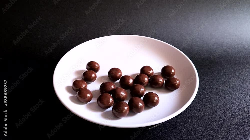 delicious quality chocolate for family events served on a white plate with a dark background delicious quality chocolate for family events served on a white plate with a dark background