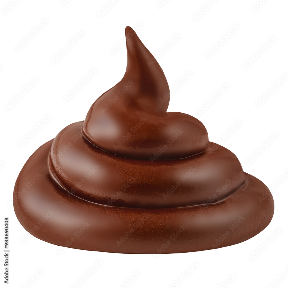 Swirl of chocolate cream isolated on white background. Melted chocolate spread. Twisted cocoa paste spreading Swirl of chocolate cream isolated on white background. Melted chocolate spread. Twisted cocoa paste spreading