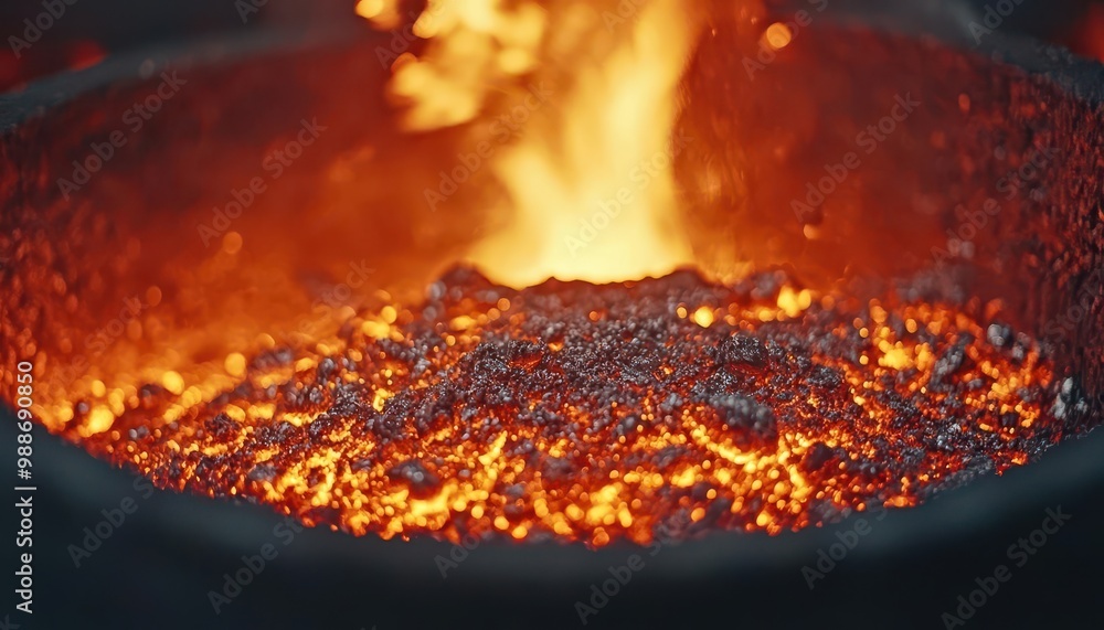 Close-up of molten steel being shaped by machinery, Steel Shaping, Industrial Metalwork, Hot Metal Close-up of molten steel being shaped by machinery, Steel Shaping, Industrial Metalwork, Hot Metal