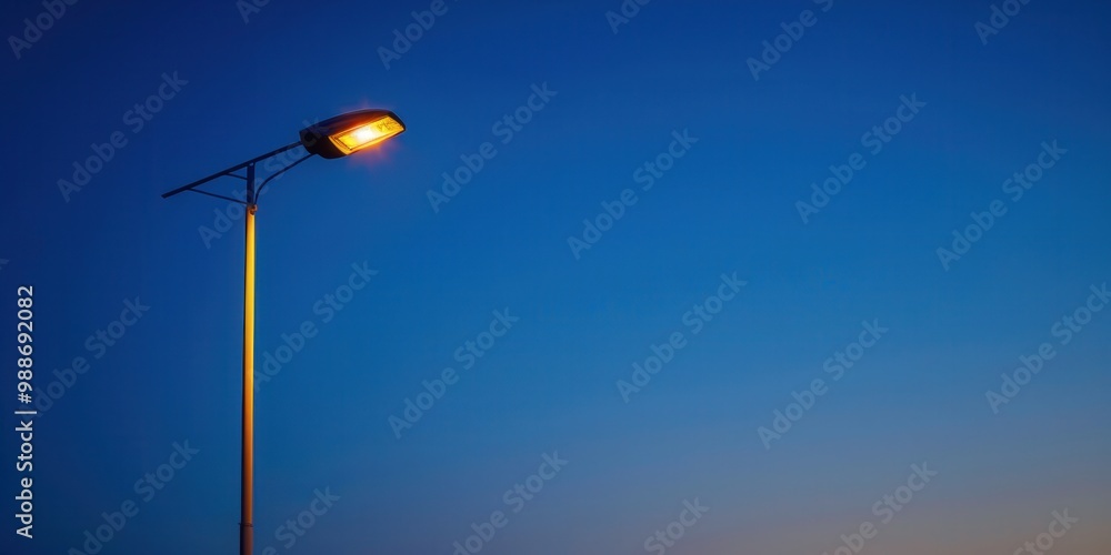 Illuminating the Night. Serene street light in focus Illuminating the Night. Serene street light in focus