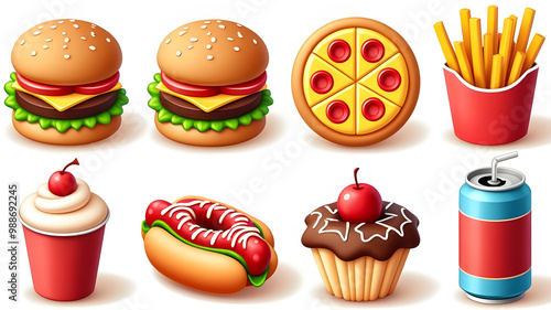 Fast food icon on a white background