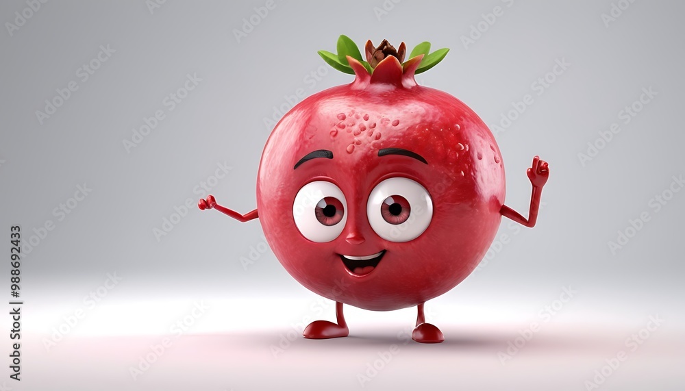 Obraz premium Cartoon pomegranate juice containers and fruit,pomegranate carton ,glasses, graphic, harvest, juicy, refreshment, thirst, vitamin, health, juice, nourishment, vegetarian, cartoon, 9456