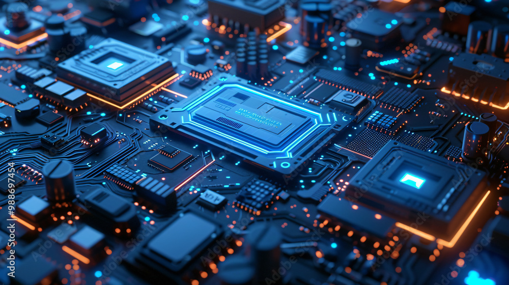 Chips, Circuit Boards, Neon Lights Chips, Circuit Boards, Neon Lights