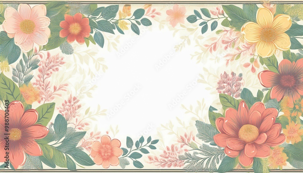 Invitation card floral design template Invitation card floral design template