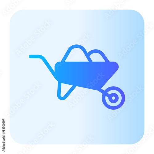 wheelbarrow gradient icon