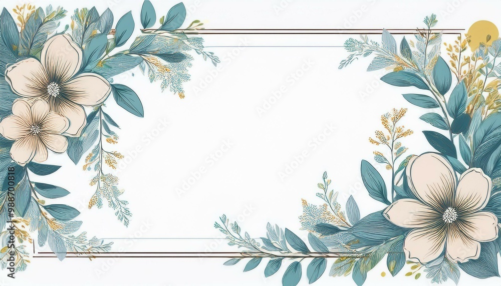 Invitation card floral design template Invitation card floral design template