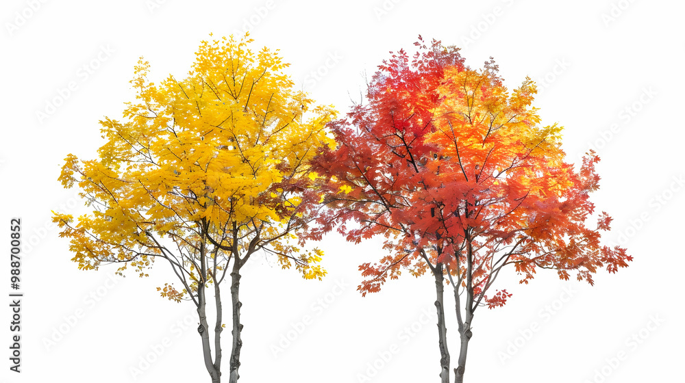Vibrant Autumn Trees Yellow and Red Foliage Vibrant Autumn Trees Yellow and Red Foliage