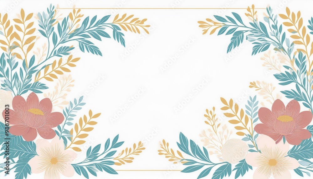 Invitation card floral design template Invitation card floral design template