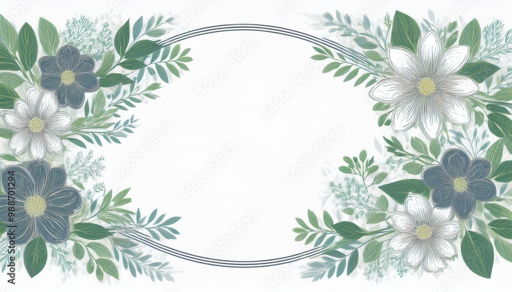Invitation card floral design template Invitation card floral design template