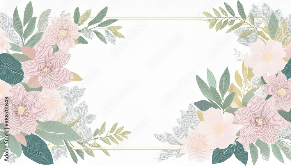 Invitation card floral design template Invitation card floral design template