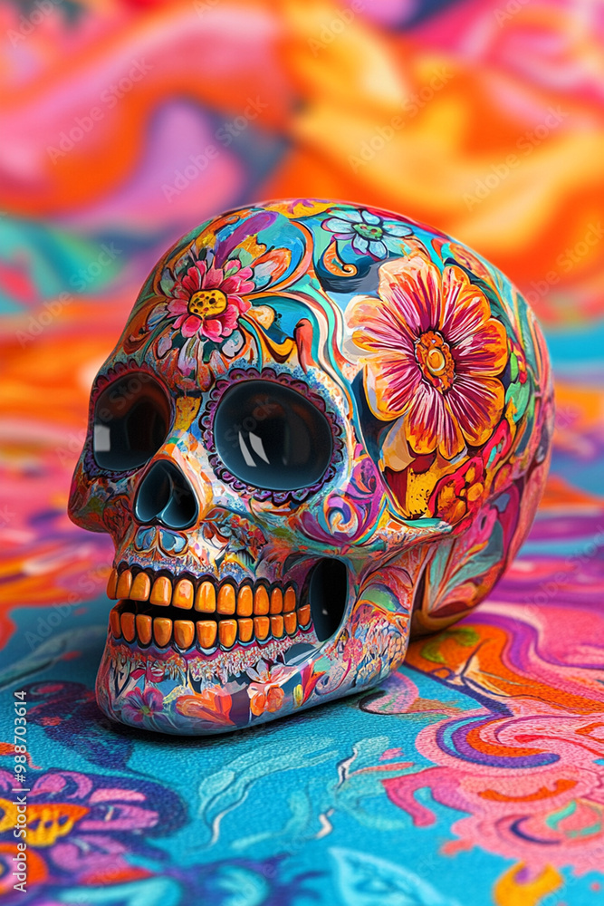 Day of the Dead, greeting banner, Mexican colorful skulls. Mexican, hispanic ceramic pottery Day of the Dead ,Dia de los Muertos, skulls Day of the Dead, greeting banner, Mexican colorful skulls. Mexican, hispanic ceramic pottery Day of the Dead ,Dia de los Muertos, skulls
