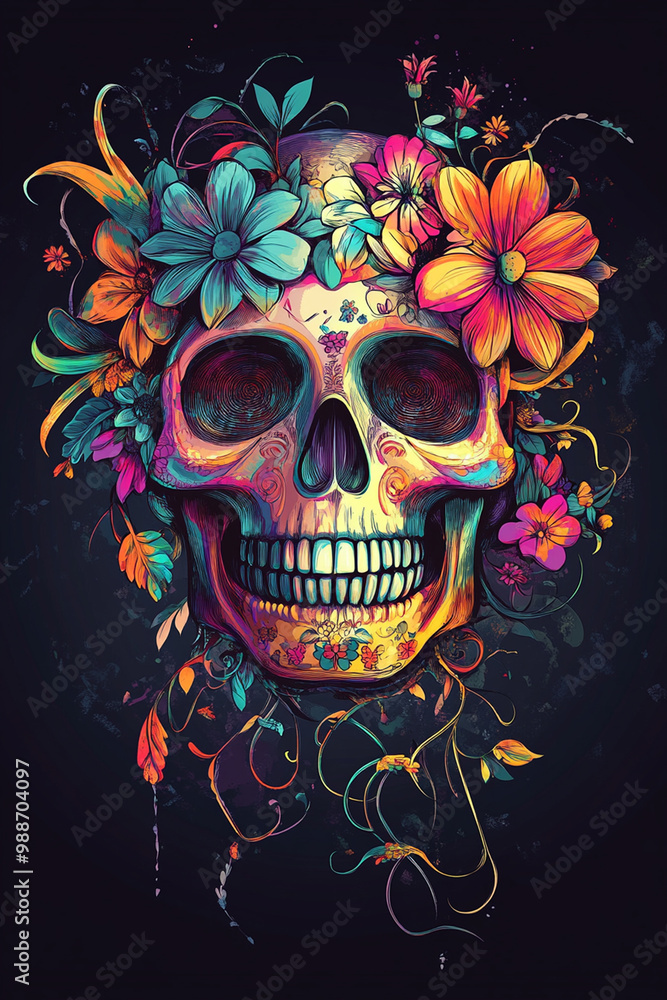 Day of the Dead, greeting banner, Mexican colorful skulls. Mexican, hispanic ceramic pottery Day of the Dead ,Dia de los Muertos, skulls Day of the Dead, greeting banner, Mexican colorful skulls. Mexican, hispanic ceramic pottery Day of the Dead ,Dia de los Muertos, skulls